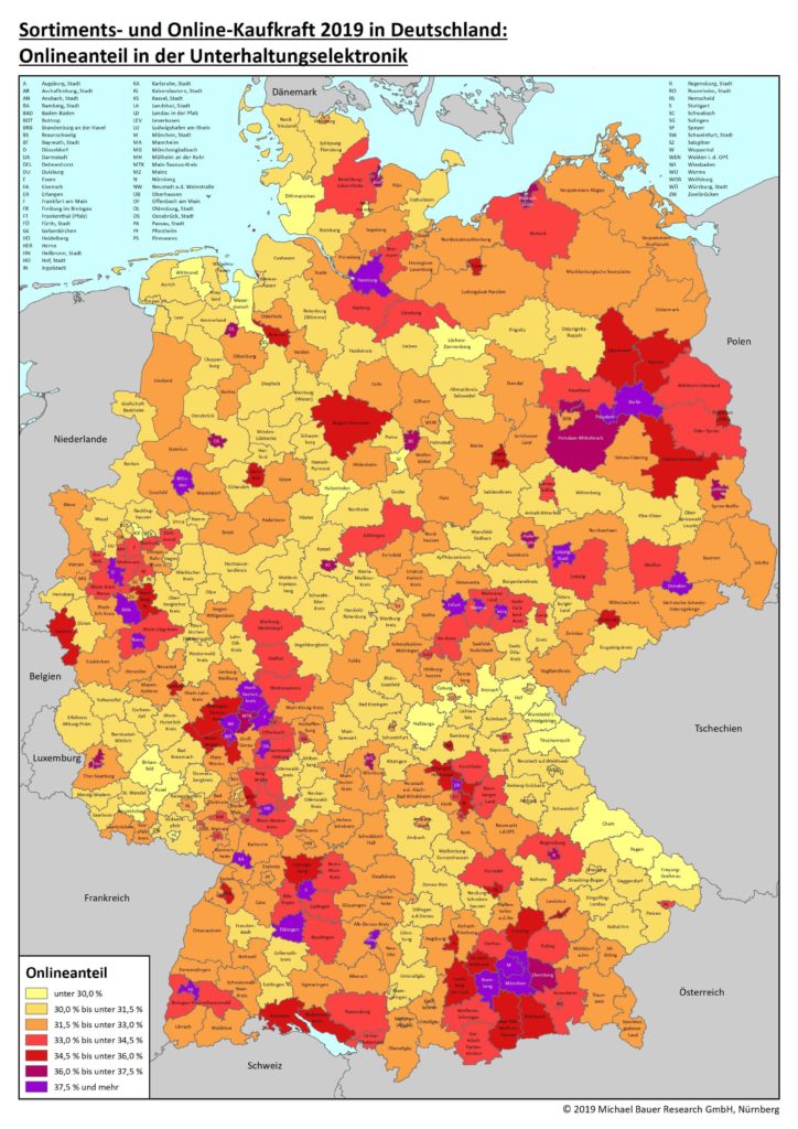 Karte Online Kaufkraft Unterhaltungselektronik