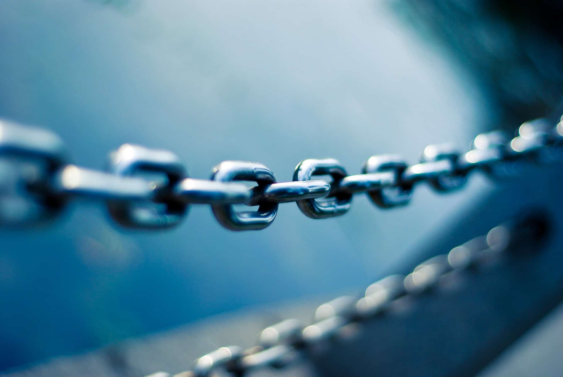 Image of a chain as an exemplary representation for the supply chain