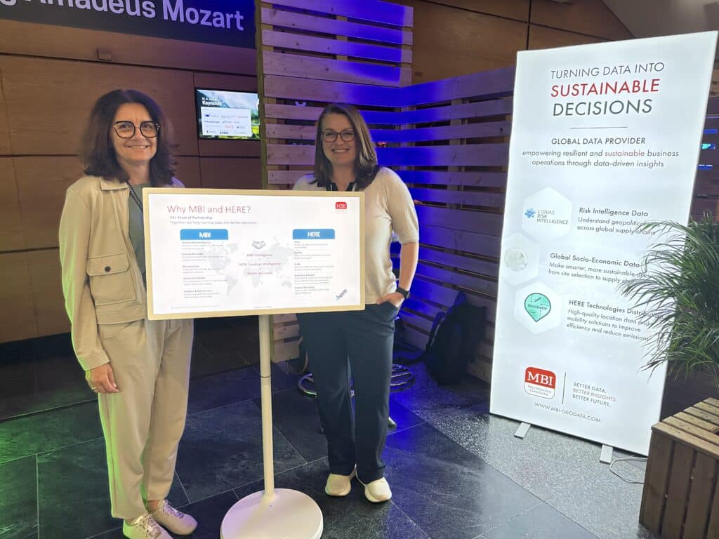 MBI und HERE Technologies im Austausch über Location Intelligence und Resilienz auf dem Sustainability osapiens Summit 2026.