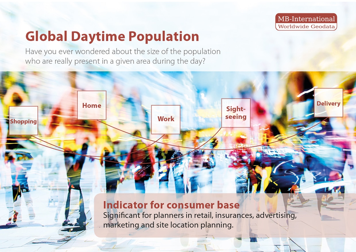 Global Daytime Population Density