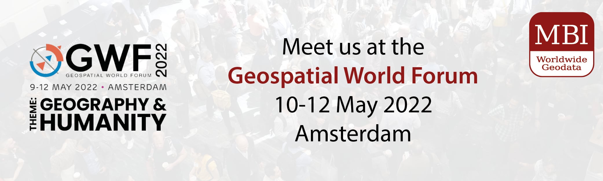 Event Banner for the Geospatial World Forum in Amsterdam 2022