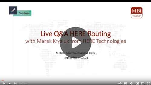 Webinar HERE Routing Q&amp;A