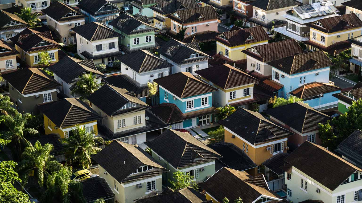 The houses in a neighborhood represent MBI's household data.