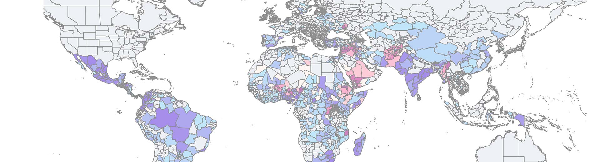 The international risk indicator for political risks is shown on a world map, with different colours for different values of the index.