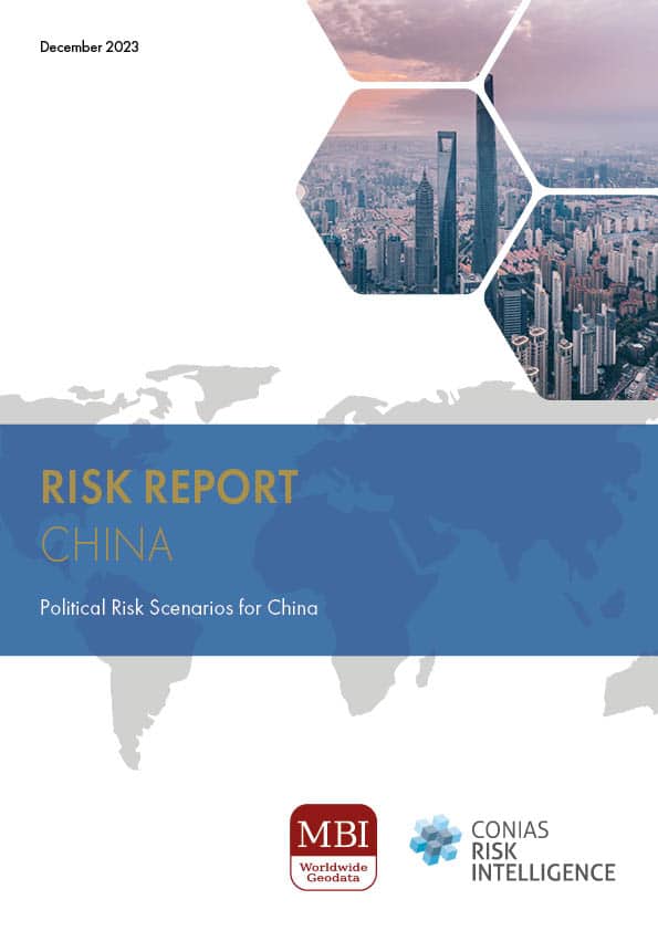 Cover of the risk reports with political risk scenarios for China