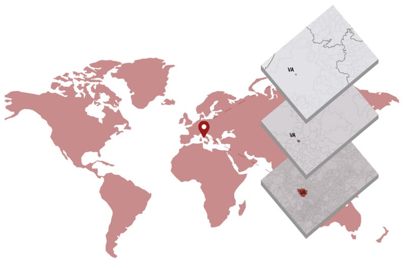 Different area Boundary Layers on a map.