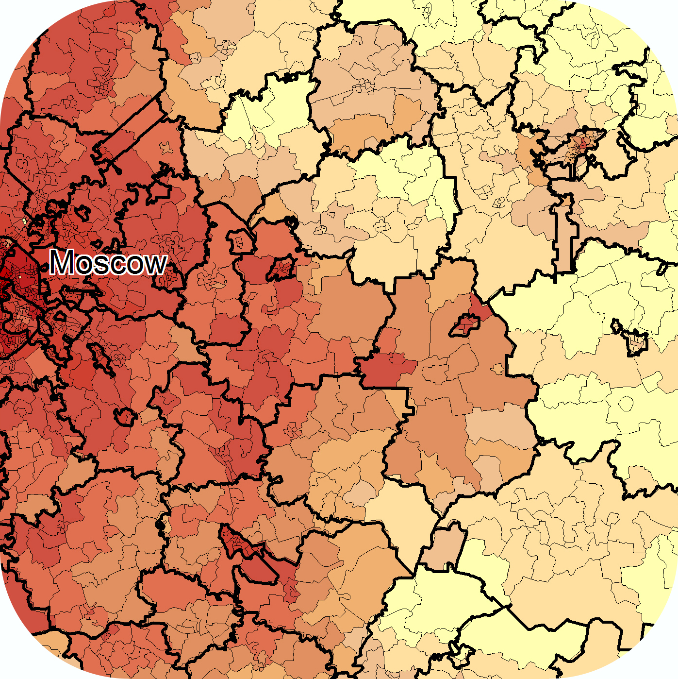 Russia: Postcode 6 digit & Raioni