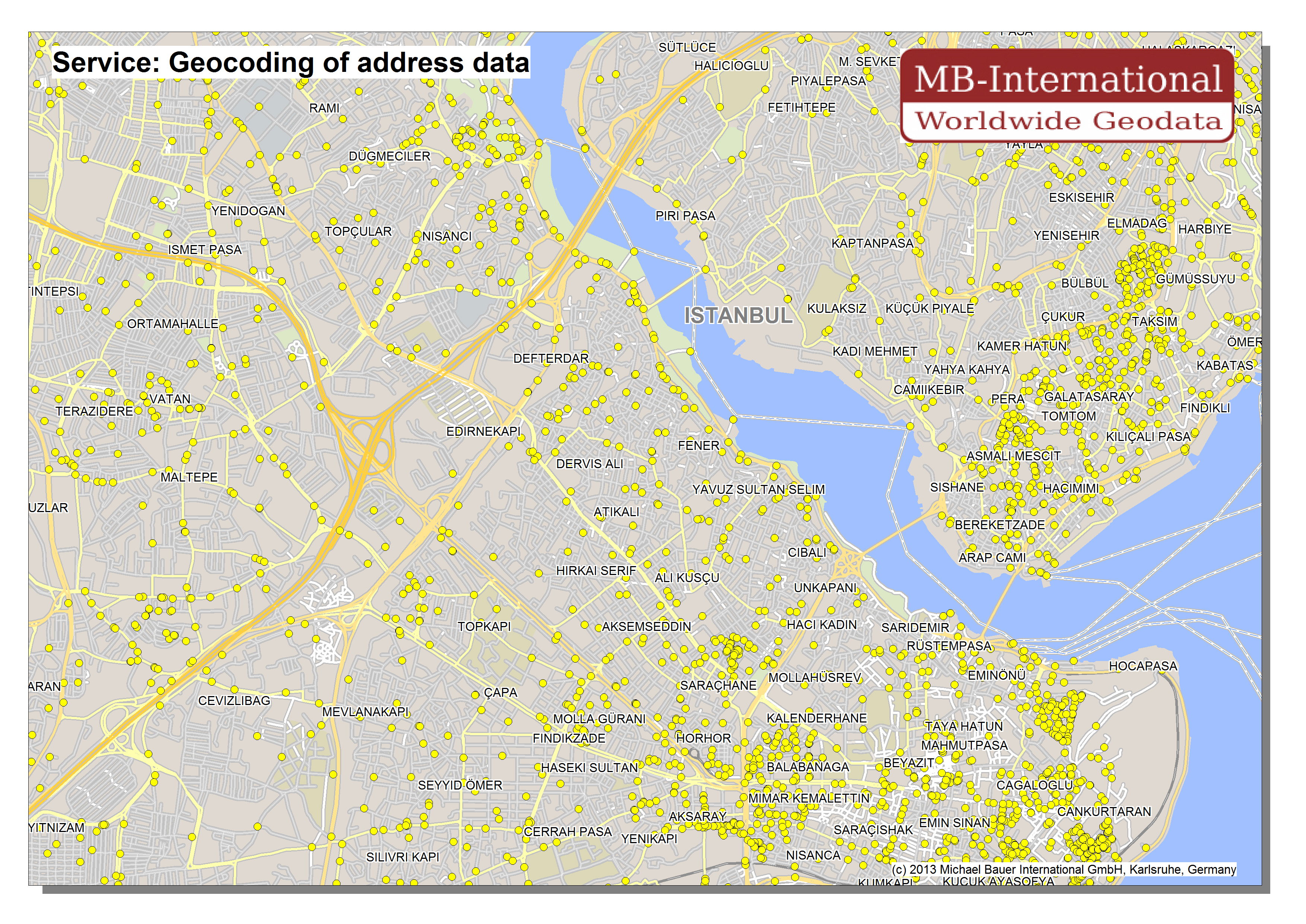Service: Geocoding of address data