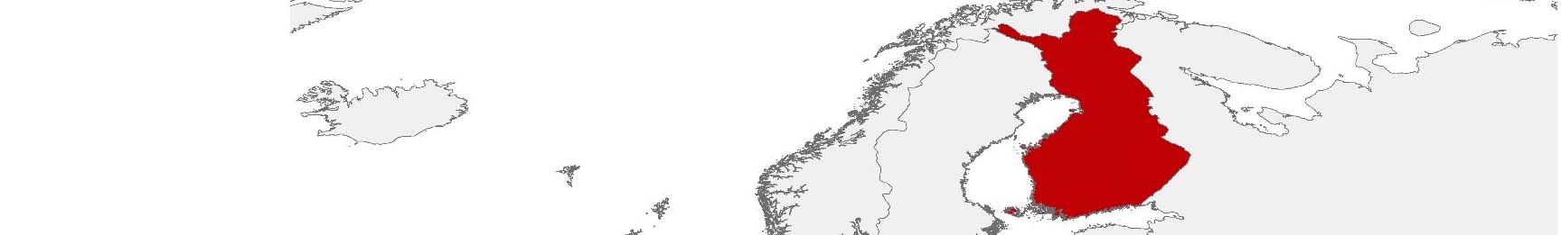 Kaufkraftdaten und soziodemographische Daten können auf einer Karte von Finnland mithilfe der Gebietsgrenzen 100 x 100 m, PC 5-digit und Kunnat dargestellt werden.