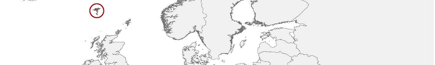 Kaufkraftdaten und soziodemographische Daten können auf einer Karte von Färöer mithilfe der Gebietsgrenzen Kommunur dargestellt werden.