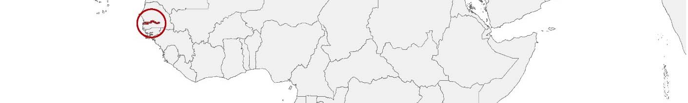 Kaufkraftdaten und soziodemographische Daten können auf einer Karte von Gambia mithilfe der Gebietsgrenzen Districts und Local Government Areas dargestellt werden.