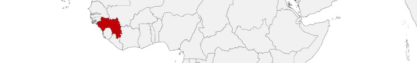 Kaufkraftdaten und soziodemographische Daten können auf einer Karte von Guinea mithilfe der Gebietsgrenzen Préfectures dargestellt werden.