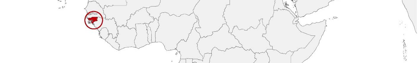 Kaufkraftdaten und soziodemographische Daten können auf einer Karte von Guinea-Bissau mithilfe der Gebietsgrenzen Regioes und Sectores dargestellt werden.