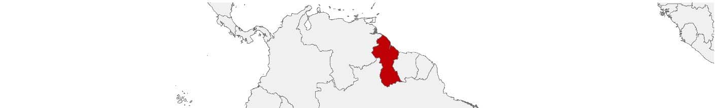Kaufkraftdaten und soziodemographische Daten können auf einer Karte von Guyana mithilfe der Gebietsgrenzen Regions dargestellt werden.