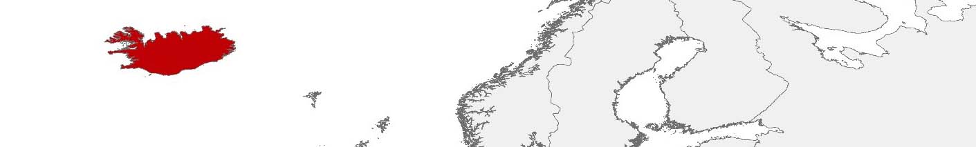 Kaufkraftdaten und soziodemographische Daten können auf einer Karte von Island mithilfe der Gebietsgrenzen PC 3-digit, Sveitarfélög und 100 x 100 m dargestellt werden.