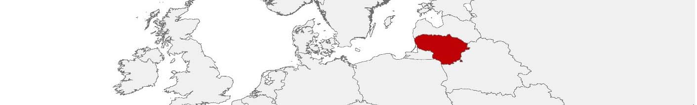 Kaufkraftdaten und soziodemographische Daten können auf einer Karte von Litauen mithilfe der Gebietsgrenzen 100 x 100 m, PC 5-digit und Savivaldybés dargestellt werden.