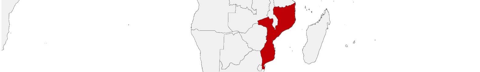 Kaufkraftdaten und soziodemographische Daten können auf einer Karte von Mosambik mithilfe der Gebietsgrenzen Províncias dargestellt werden.