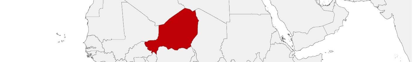 Kaufkraftdaten und soziodemographische Daten können auf einer Karte von Niger mithilfe der Gebietsgrenzen Régions dargestellt werden.
