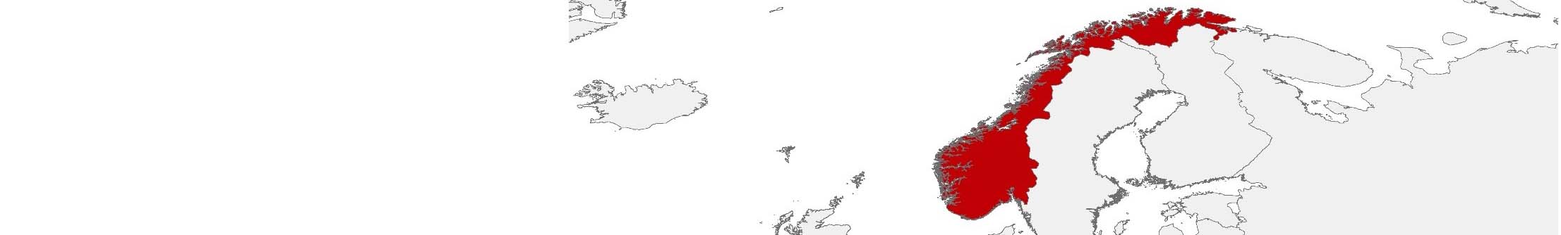 Kaufkraftdaten und soziodemographische Daten können auf einer Karte von Norwegen mithilfe der Gebietsgrenzen 100 x 100 m, PC 4-digit und Kommuner dargestellt werden.