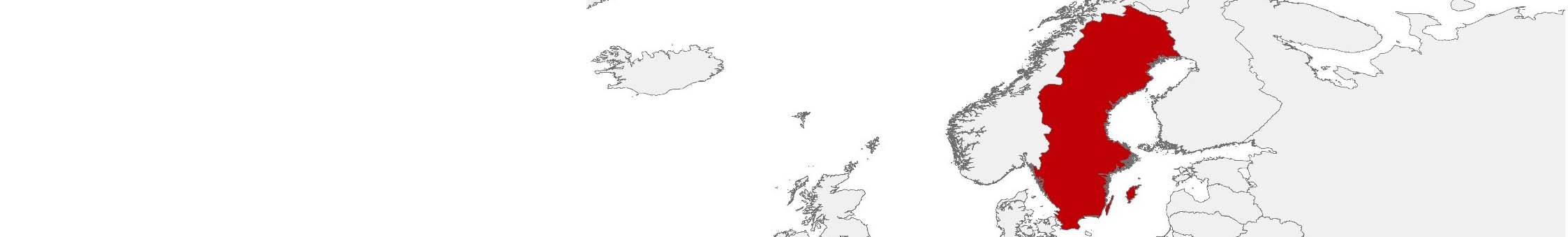 Kaufkraftdaten und soziodemographische Daten können auf einer Karte von Schweden mithilfe der Gebietsgrenzen 100 x 100 m, PC 5-digit und Kommuner dargestellt werden.