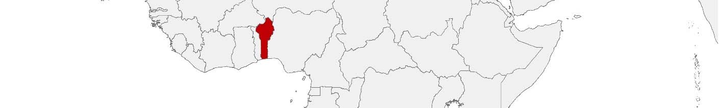 Kaufkraftdaten und soziodemographische Daten können auf einer Karte von Benin mithilfe der Gebietsgrenzen Communes und Départements dargestellt werden.