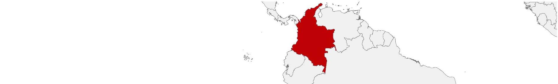 Purchasing power data and socio-demographic data can be displayed on a map of Colombia using the following area boundaries: Municipios.