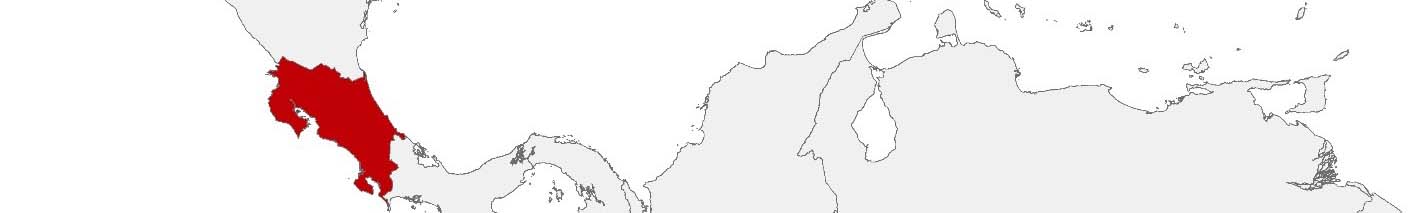 Purchasing power data and socio-demographic data can be displayed on a map of Costa Rica using the following area boundaries: Cantones.