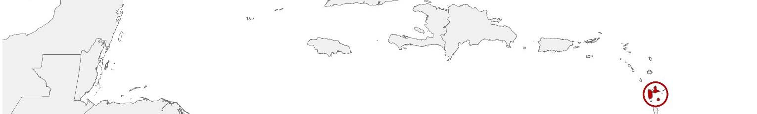 Kaufkraftdaten und soziodemographische Daten können auf einer Karte von Guadeloupe mithilfe der Gebietsgrenzen Communes dargestellt werden.