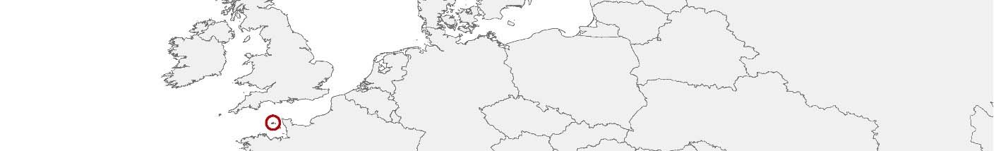 You can place data on a map with the help of area boundaries, exemplified by the map of Guernsey shown in the image.