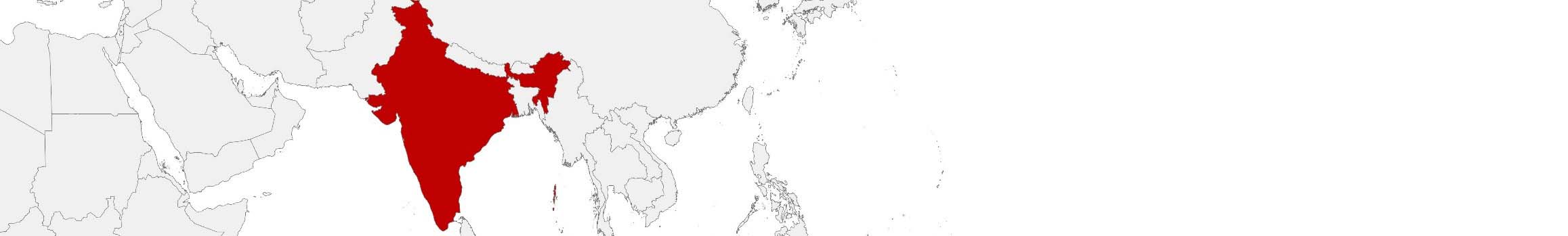 Purchasing power data and socio-demographic data can be displayed on a map of Indien using the following area boundaries: Subdistricts und Wards of major cities and Subdistricts 63).