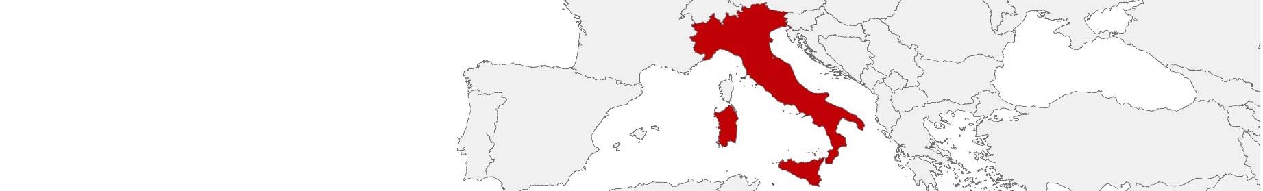 Purchasing power data and socio-demographic data can be displayed on a map of Italien using the following area boundaries: 100 x 100 m, PC 5-digit, Comuni und Census Areas.