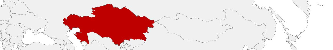 Purchasing power data and socio-demographic data can be displayed on a map of Kasachstan using the following area boundaries: Audandar und Oblystar.
