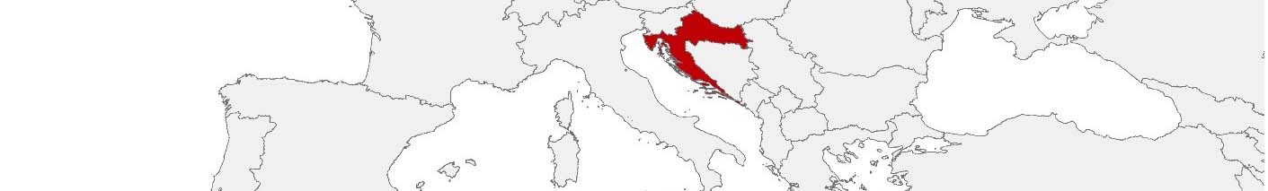 Kaufkraftdaten und soziodemographische Daten können auf einer Karte von Kroatien mithilfe der Gebietsgrenzen 100 x 100 m, PC 5-digit, Općine und Settlements dargestellt werden.