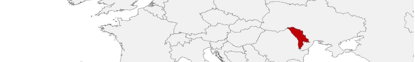 Kaufkraftdaten und soziodemographische Daten können auf einer Karte von Moldawien mithilfe der Gebietsgrenzen 100 x 100 m, PC 2-digit und Raioane dargestellt werden.