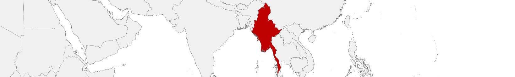 Kaufkraftdaten und soziodemographische Daten können auf einer Karte von Myanmar mithilfe der Gebietsgrenzen Myahoetnaal und Pyi ne-myar / Taing-myar dargestellt werden.