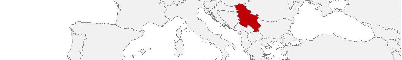 Kaufkraftdaten und soziodemographische Daten können auf einer Karte von Serbien mithilfe der Gebietsgrenzen 100 x 100 m, PC 2-digit, PC 5-digit, Opštine und Naselija (Settlements) dargestellt werden.