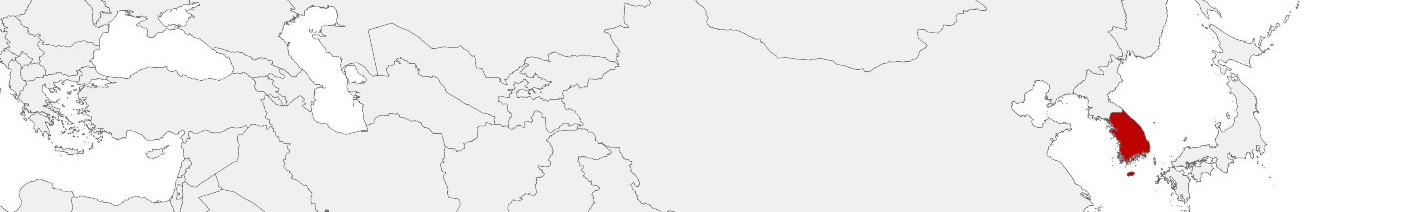 Purchasing power data and socio-demographic data can be displayed on a map of South-Korea using the following area boundaries: Si Gun and Administrative Dong.