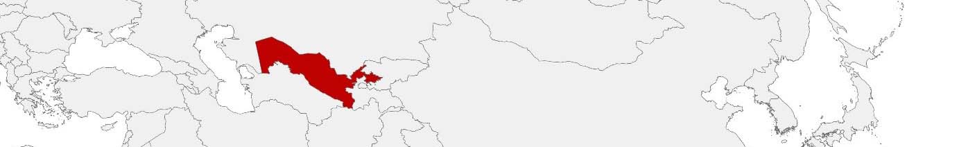 Purchasing power data and socio-demographic data can be displayed on a map of Uzbekistan using the following area boundaries: Viloyaltar.